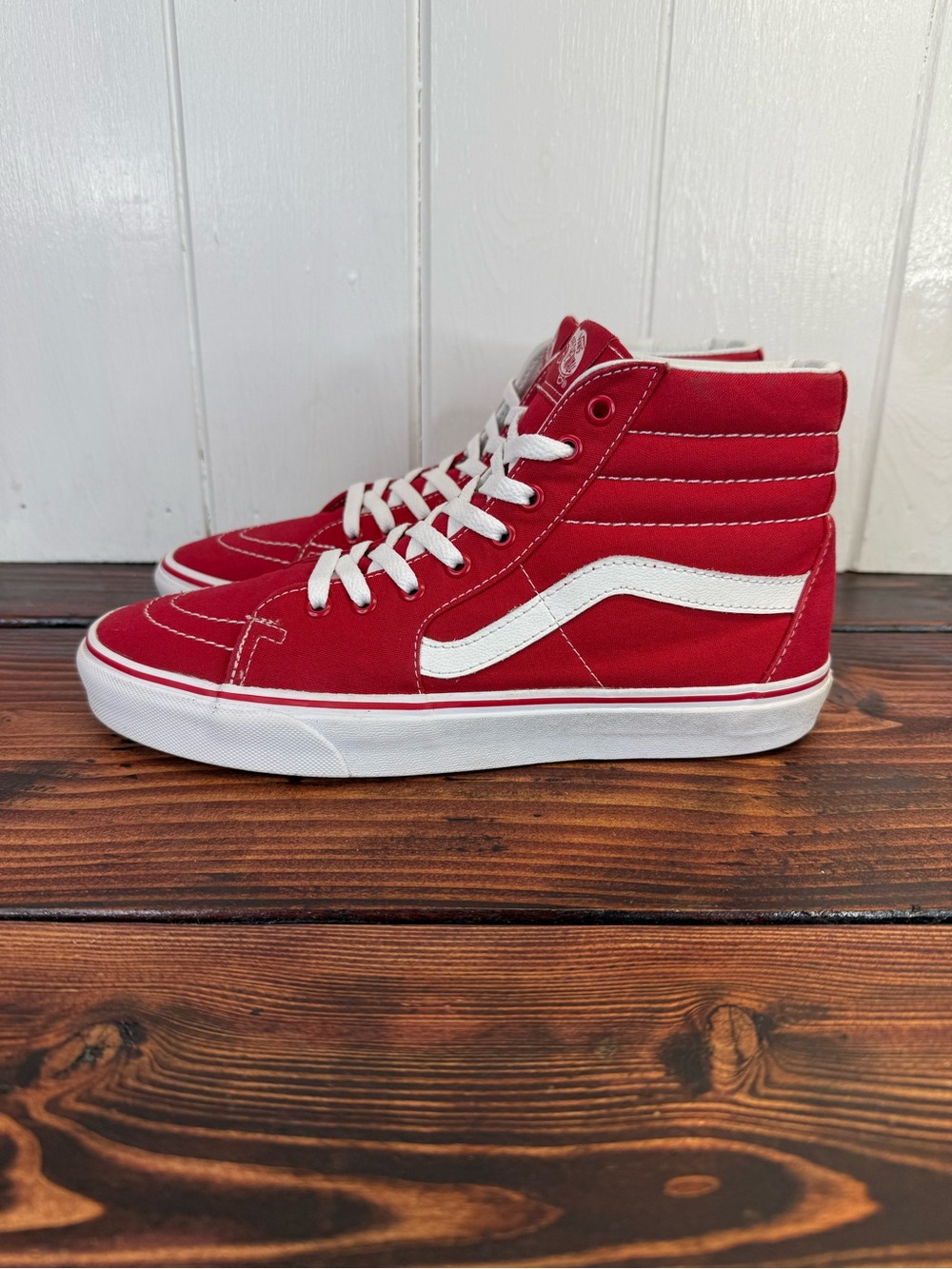 Vans Sk8-Hi Red/True White High-Top Skate Shoes – Men’s 10 - Picture 1 of 8